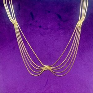 Christian Dior gold-plated multi-strand chain belt and necklace